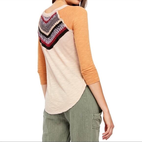 Free People Spring Bound Crochet Detail Top XS - Picture 3 of 11